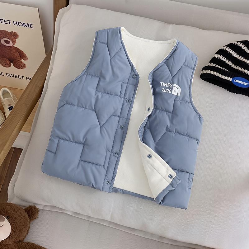 Korean Style Fleece-Lined Cotton Vest for Toddlers – Boys and Girls (Small To Large) Warm Autumn/Winter Clothing
