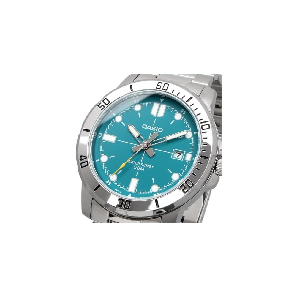 Casio Standard Analog Quartz Men's Watch MTP-VD01D-3E2V Metal Band Blue Green Overseas Model