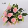 12 Hands Rose Bridal Bouquet Realistic Bridesmaid Flower Arrangement Wedding Decoration Ornament Reusable Dustproof Faux Floral Centerpiece Easy Care