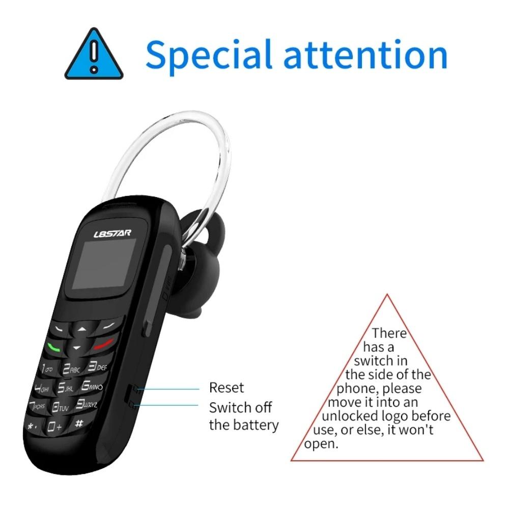 New BM70 Mini CellPhone Stereo GSM 2G Unlocked Super Thin Cellphone Small Mobile Phone Wireless Bluetooth Alarm Clock Earphone Portable Backup Phone
