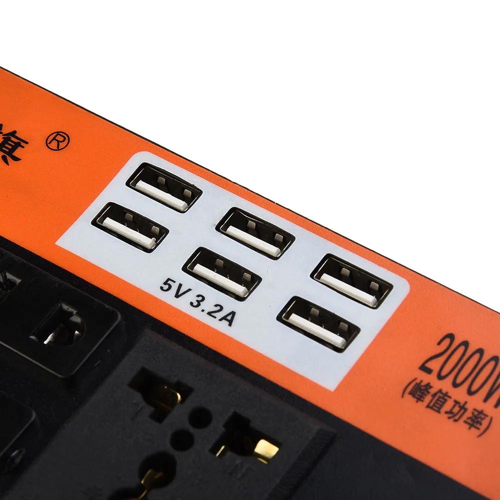 Hot Sale 100% Brand New Car Inverter Inverter Truck Vehicle Auto ABS Multiple Protections 1500W Peak LED Display