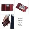 Genuine Leather Key Case & Card Holder with Snap Button - Large Capacity, Multi-Functional Vegetable Tanned Cowhide Storage Bag