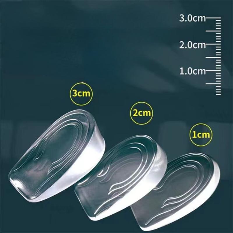 Silicone Gel Height Increase Insole Heel Lifting Inserts Shoe Foot Care Protector Elastic Cushion Arch Support Insert for Unisex
