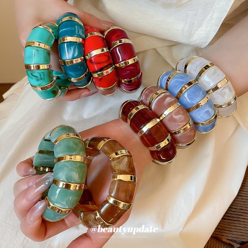 Acrylic Smudge Splicing Bracelet Fashion Versatile Temperament Bracelet Personality Niche Design Sense Jewelry