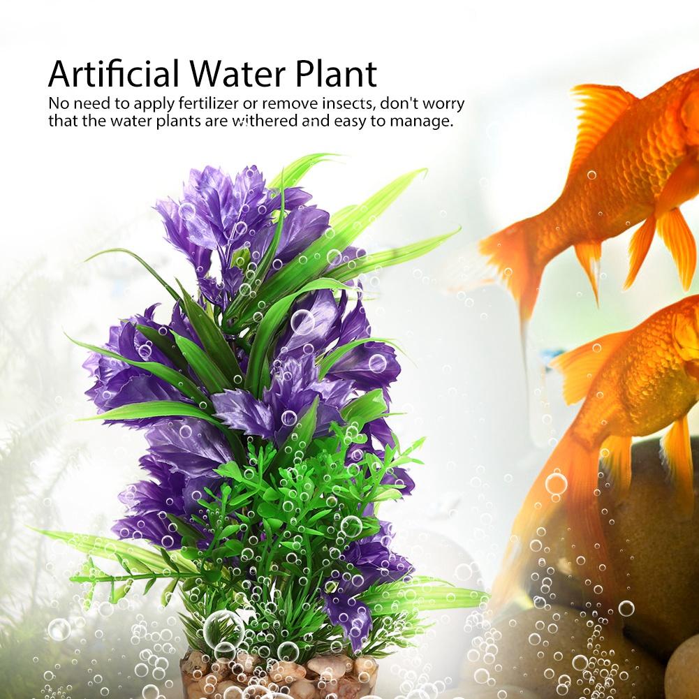 Aquarium Decoration Artificial Plastic Water Plants Grass for Fish Landscape