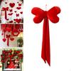 Red Bow Hanging Decoration Christmas Tree Anniversary Wedding Valentines Day Bowknot Xmas