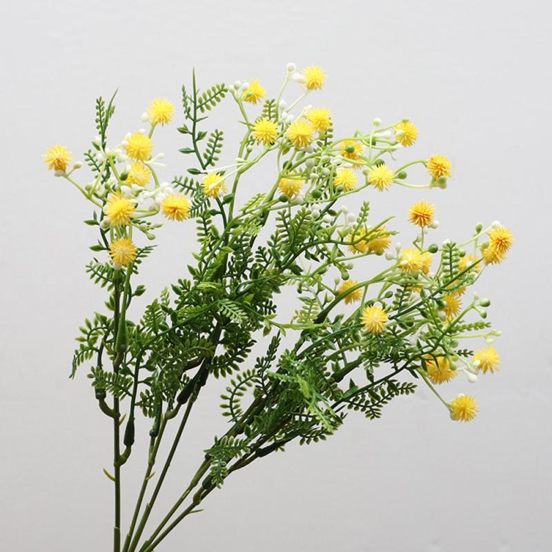 

Декор для дома и офиса Искусственная роза Искусственная роза Искусственное детское дыхание Искусственные цветы Комплект реалистичные листья Ягоды 1pcs