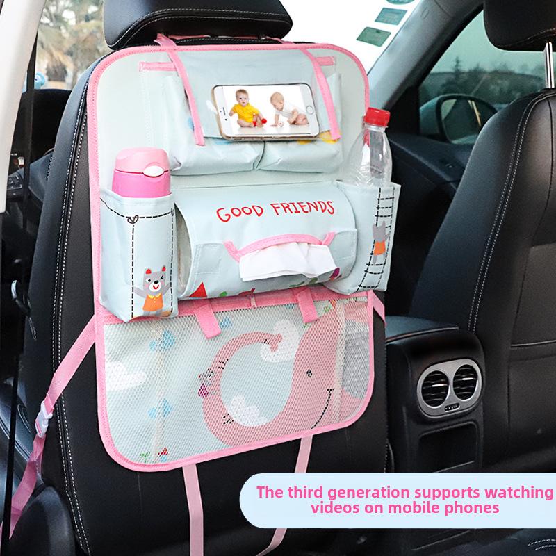 Korean Cartoon Car Seat Back Storage Bag for Kids