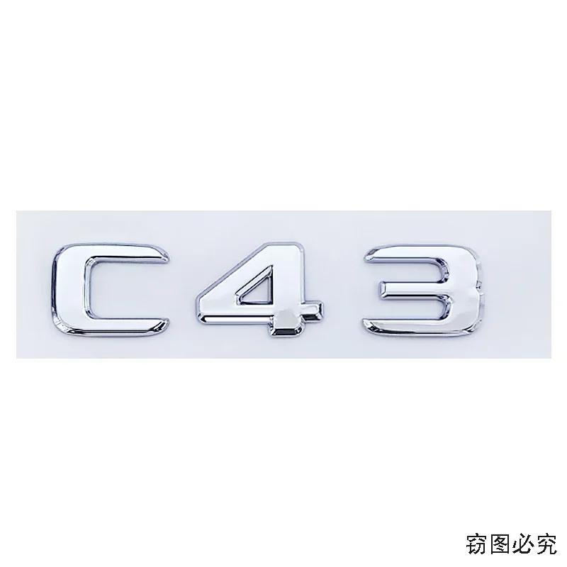 ABS Car Side Sticker Rear Trunk Badge Letters Decal Decoration for Mercedes Benz C43 C65 C63 G65 Exterior Accessories