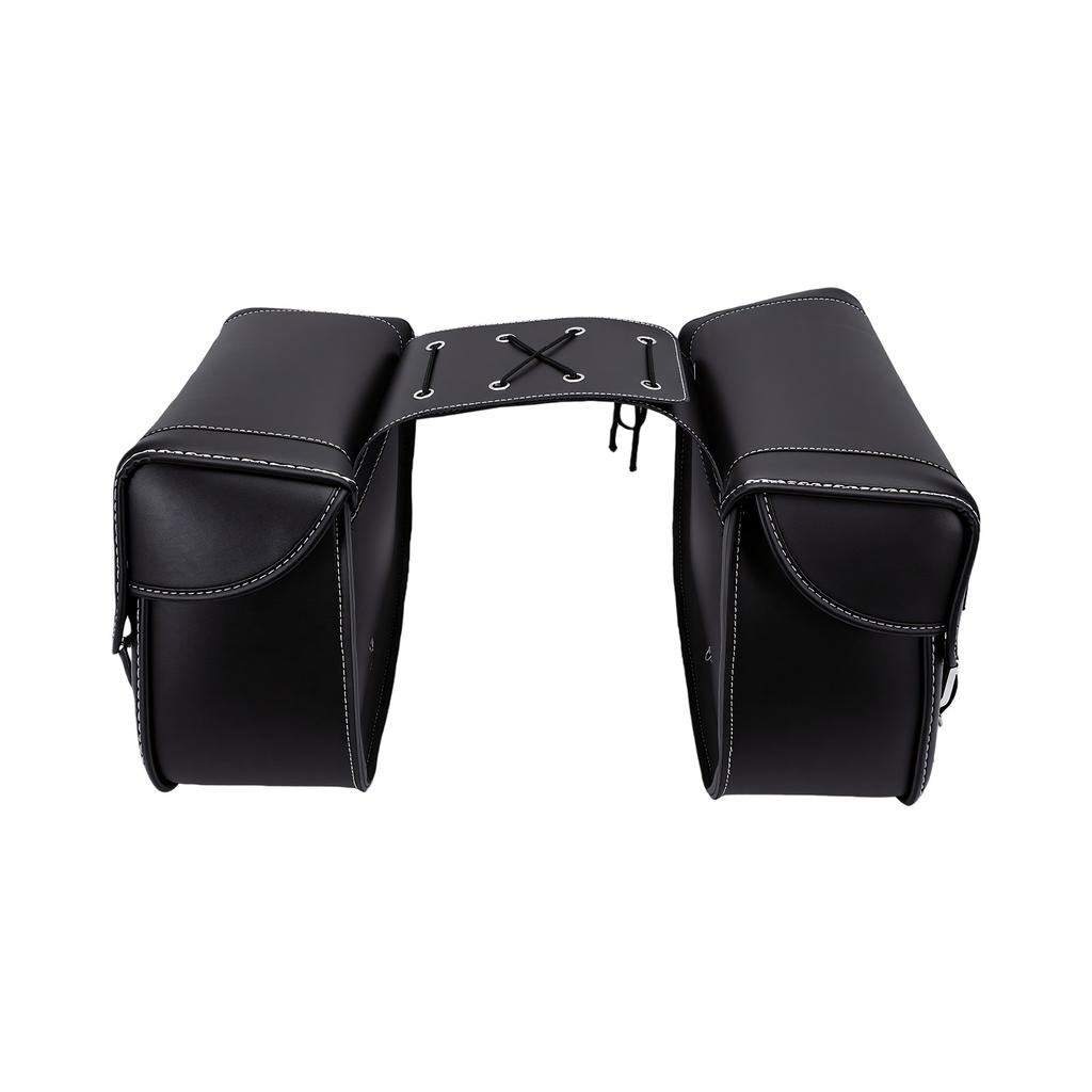 30L Motorcycle Saddlebags Replacement for V star PU Leather Motorcycle Side Luggage Bags