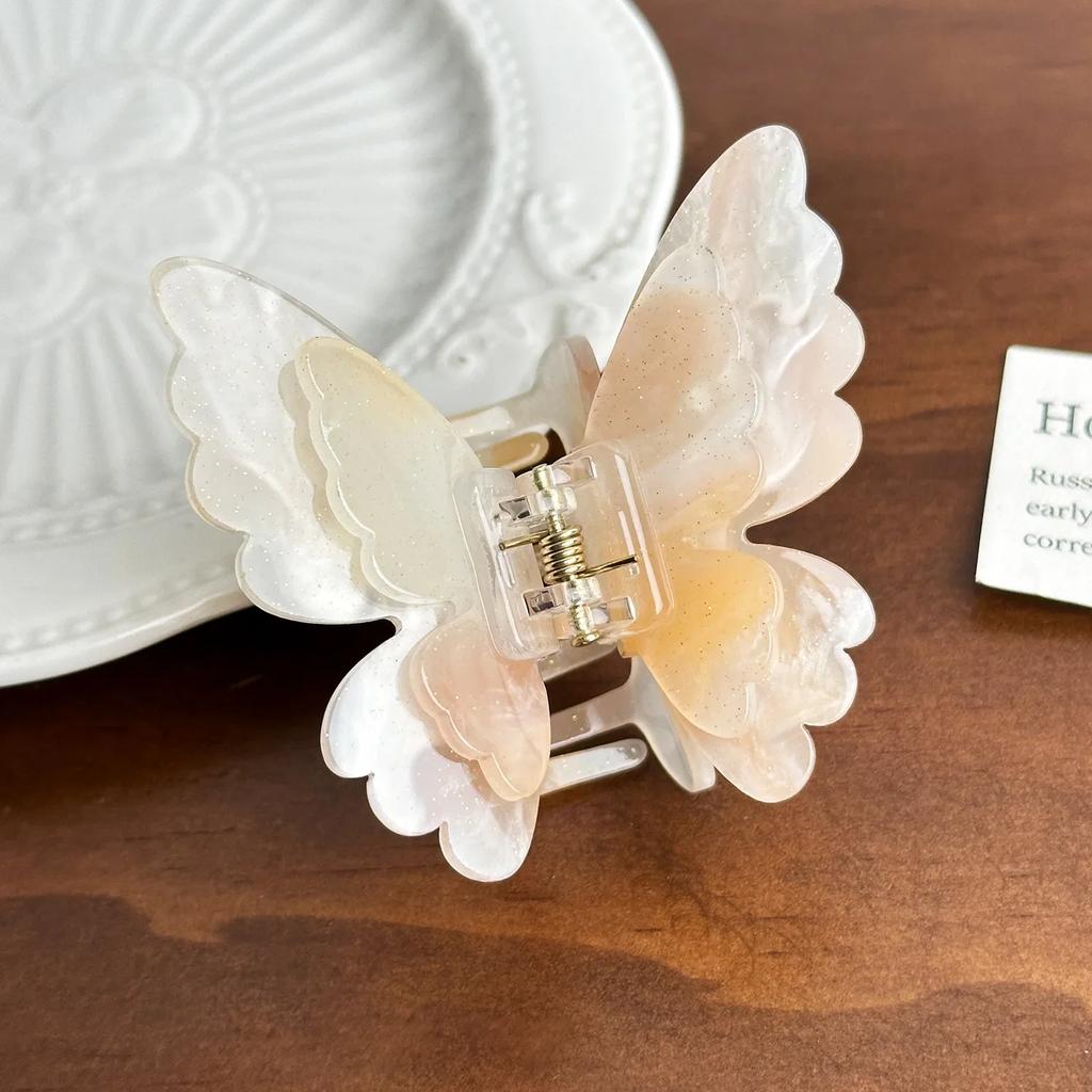 Acetat Harz Haarspangen Süße Fee Schmetterling Haarnadel Clip Farbverlauf Styling Haarspangen für Frauen Mädchen Haarschmuck