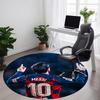 1pcMessi Number10 Office Round Area Rug, Indoor Mat Suitable For Office, Under Office Chairs Bedroom Living Room Home Decor, Room Deco