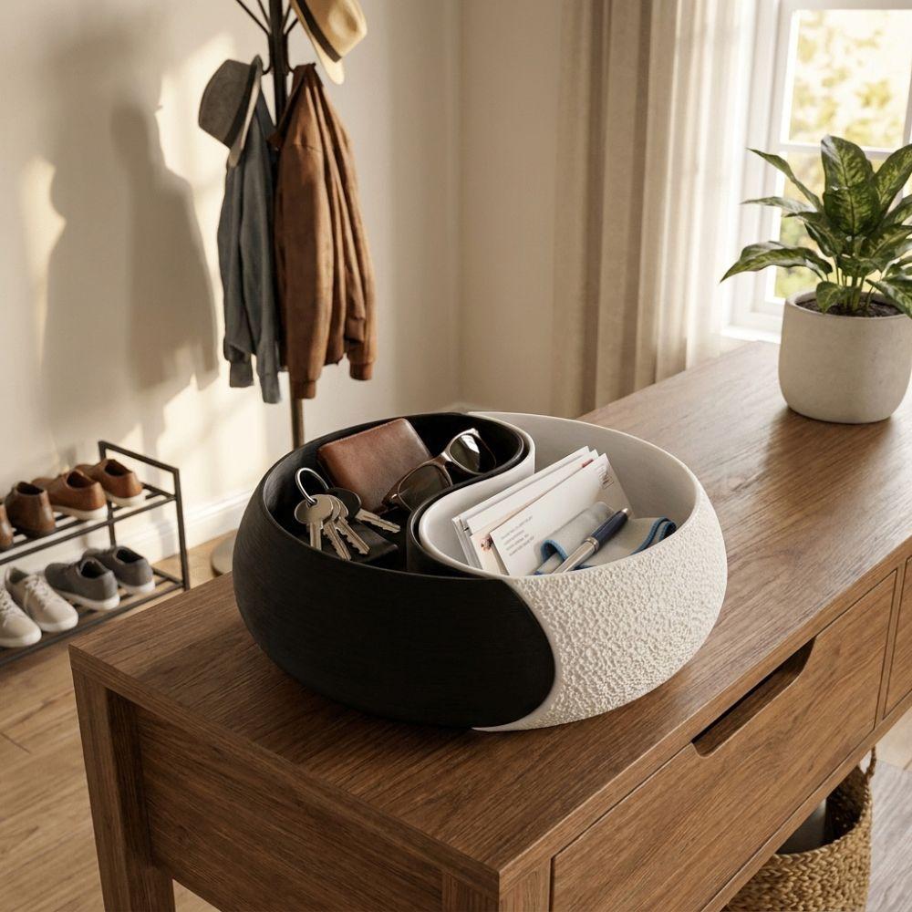 Flat Bottom Storage Tray 3D Printed Trinket Dish Zen Style Storage Ornament Zen Decor