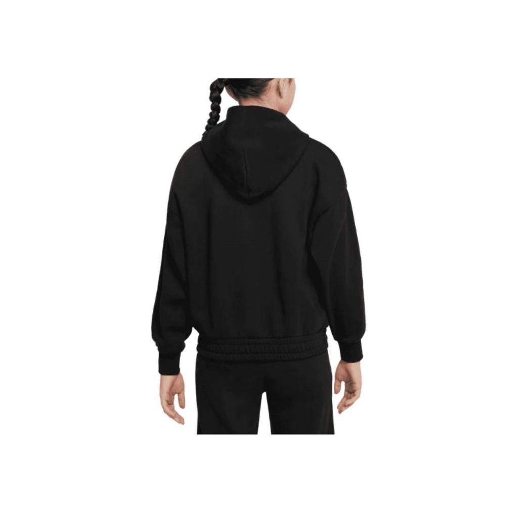 Nike Basketball Pullover Hoodie with Loose Animal Print Kids Tops Black FJ6065-010