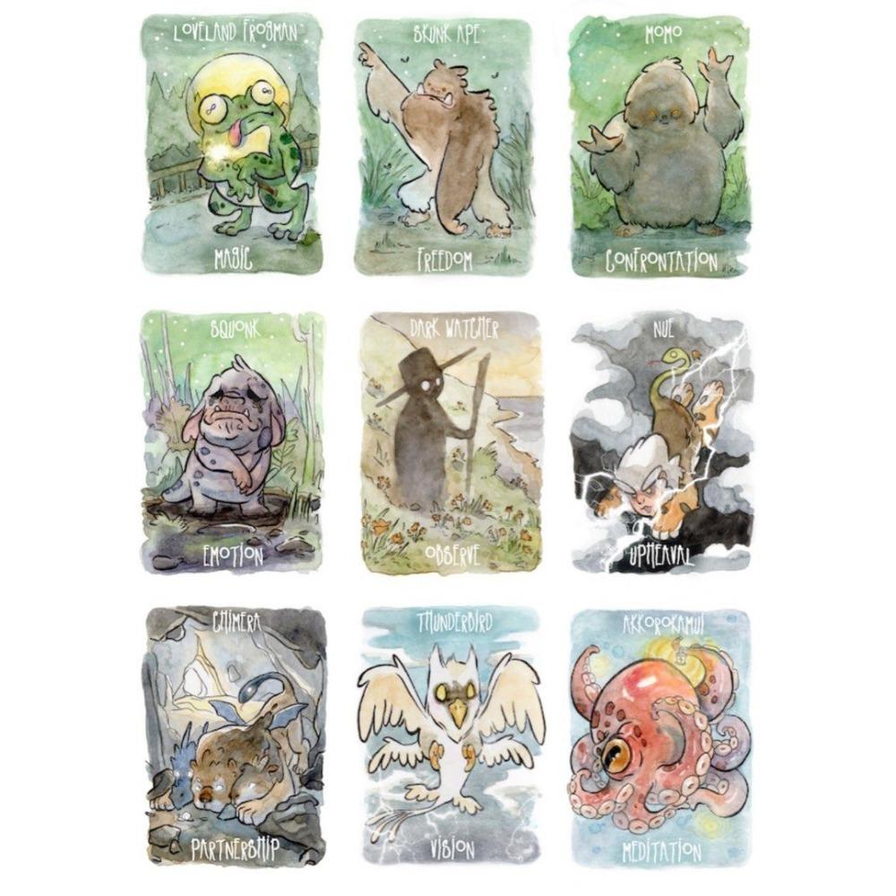 9*6cm  LiL Cryptid Oracle Card Game 39pcs Oracle Cards