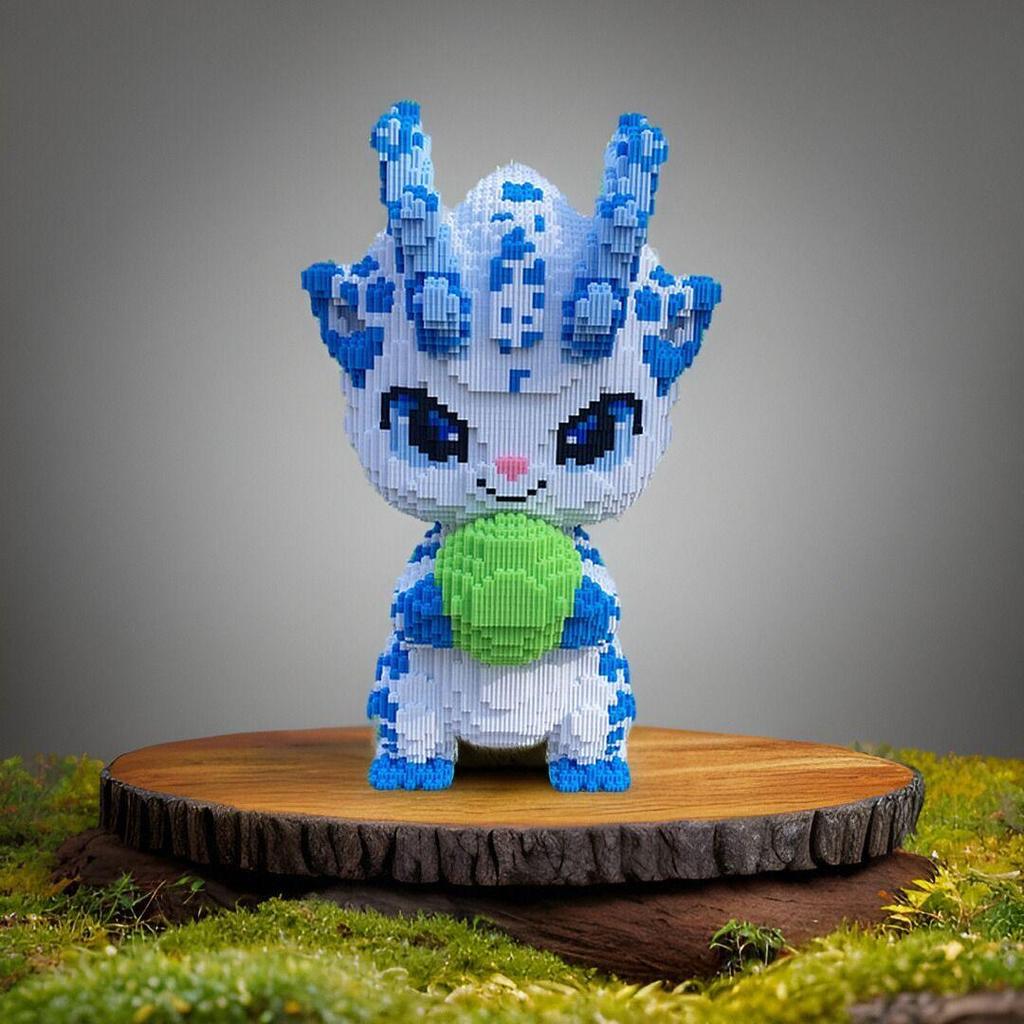 Year of the Dragon: Chinese-Styled Unicorn Dragon Building Blocks - Educational Puzzle Toy for Kids