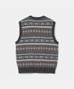 UNIFORM BRIDGE Fair Isle Knit Vest Charcoal