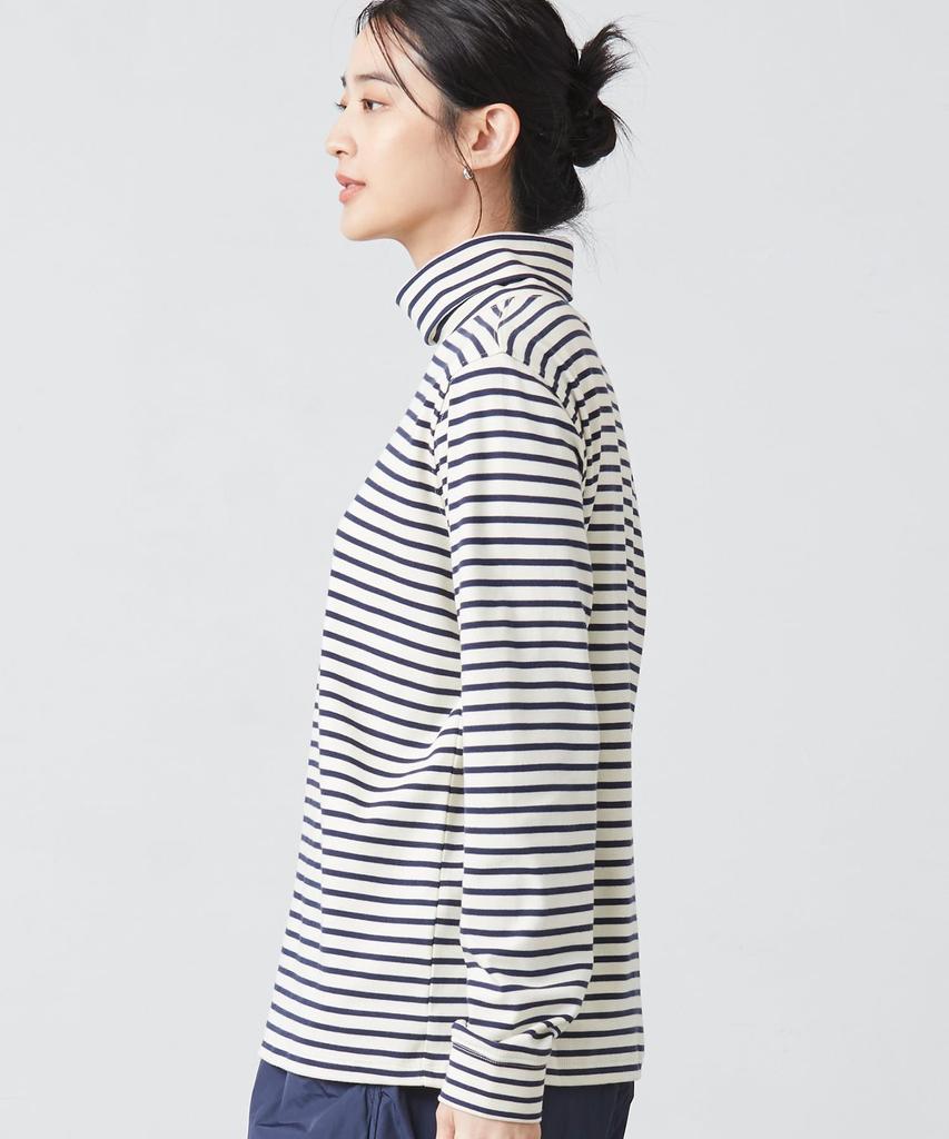 Long Sleeve Turtleneck US Size Dark 1000189810 L.L.Bean Women's Tee, Striped, Fit, Regular, Small, Pine/Classic Navy, Green,