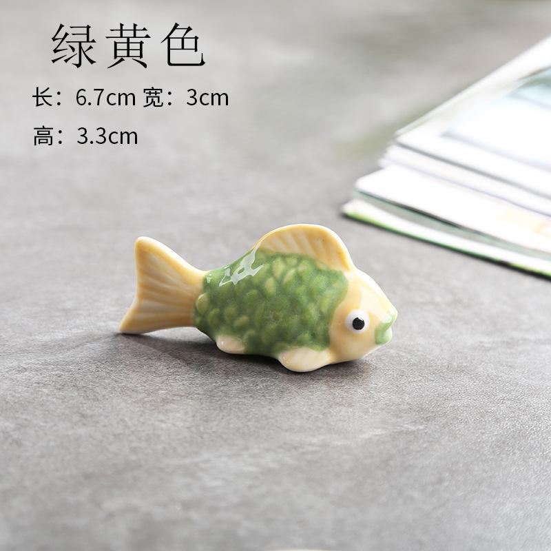 Clown Fish Shape Chopstick Holder Home Kitchen Table Decoration Ceramic Crafts Spoon Shelf Crucian Carp Puffer Fish Tea Pet