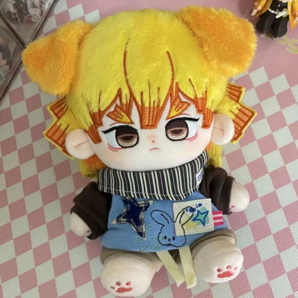 Demon Slayer Cute Agatsuma Zenitsu Kawaii Doll Toys Birthday Gift Entertaining Play Safe Kid Friendly Fun