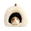 Hamster House Pet Plush Winter Warm House Detachable Hook Inner Pad Hamster House Plush Bed For Resting Playing Sleeping