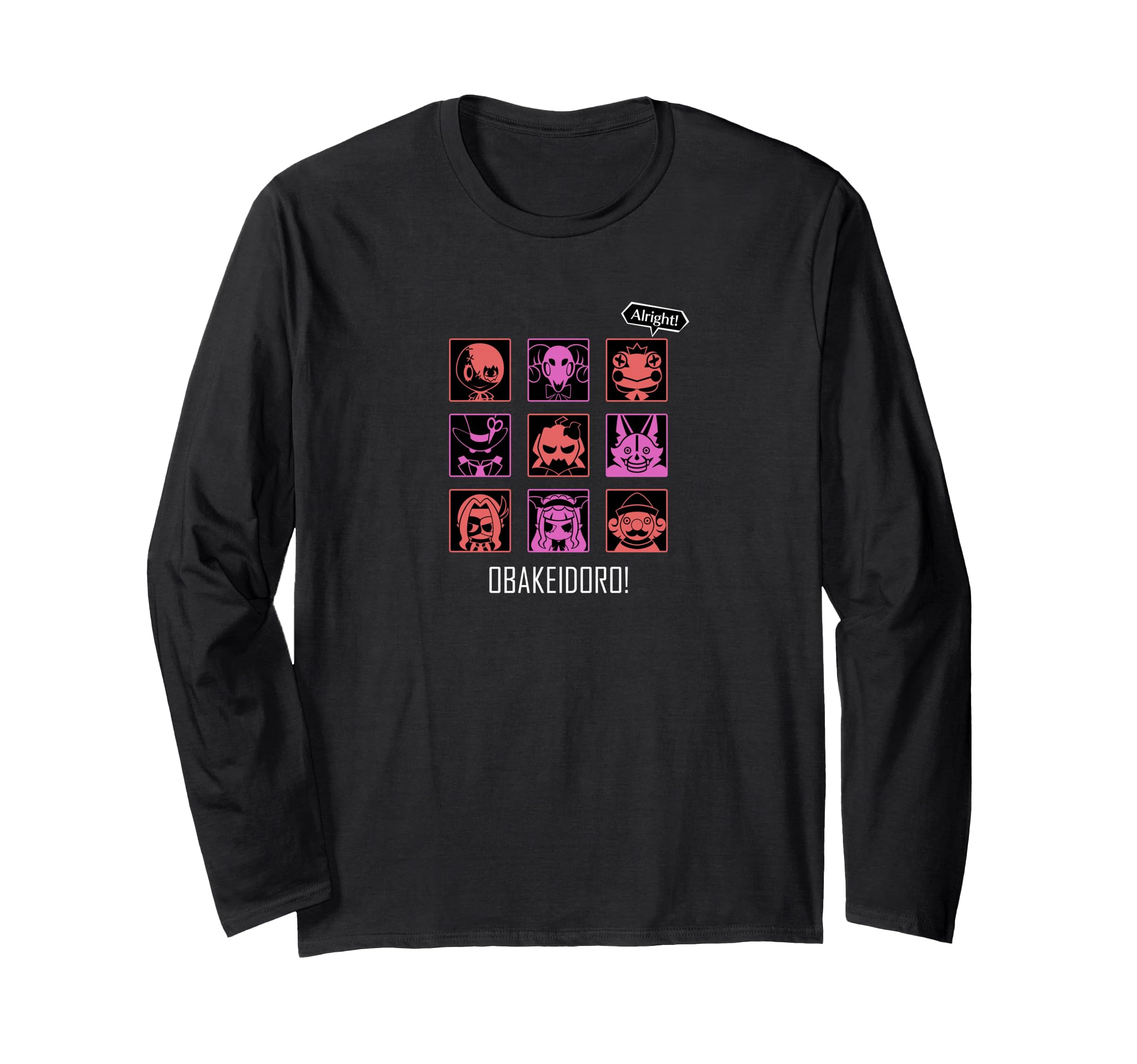 Obakeidoro! Icon-filled Ghost (Game Color) Long-Sleeve T-Shirt