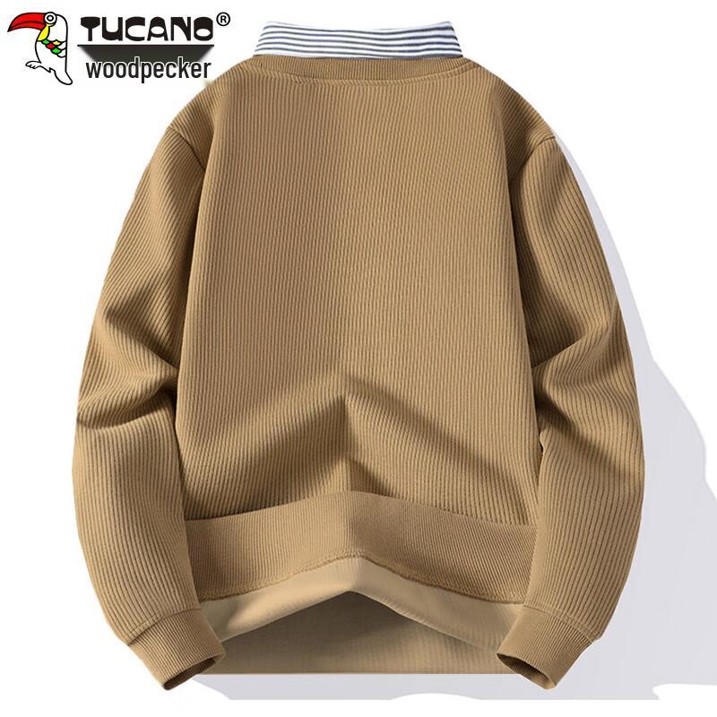 Tucano Herren Faux Zweiteiliges Kragen Langarm Sweatshirt