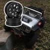 Mxfans 4-Pack Plastic and Aluminum Alloy RC Rock Crawler Wheel Rims for RC 1:10 Rock Crawlers, 8 Holes, Durable (Black)