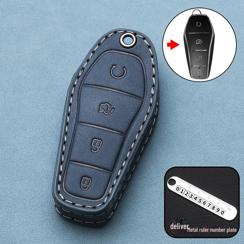 High-End Car Key Cover for BYD Models: Han, Yuan Plus, Dolphin, Tang DMI, Song Max, Destroyer 05, Seagull