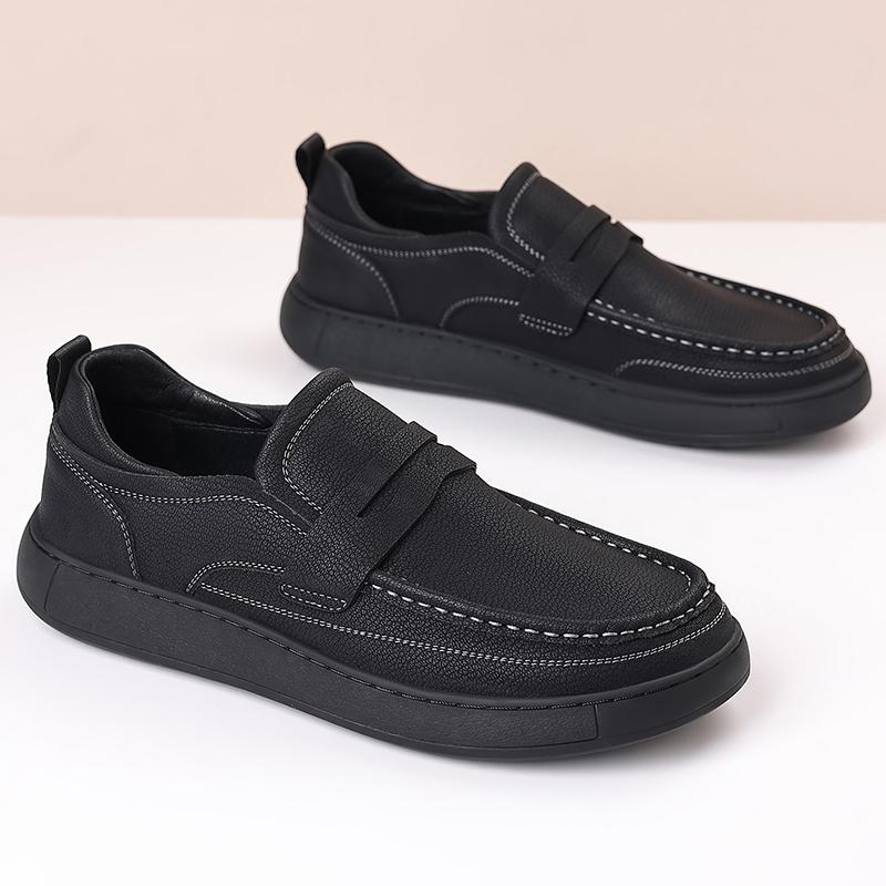 Fashion Brand Soft Comfortable Flat Bottomed Walking Travel Shoes High-quality Handmade Urban Business Leather Shoes Men's Casual Shoes