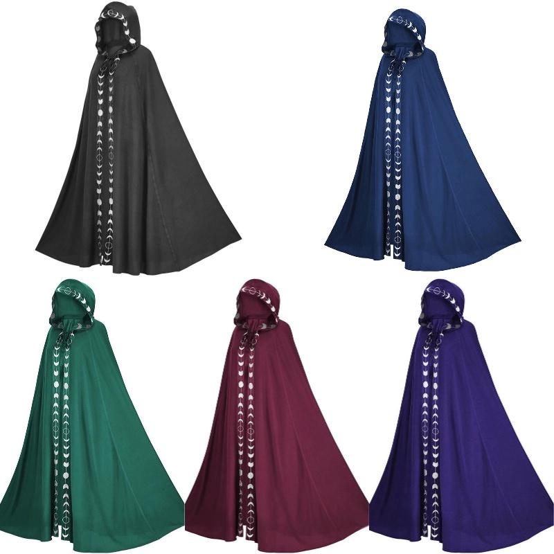 Cape Hooded Halloween Cosplay Costume Medieval Style Unisex Multiple Size Colors