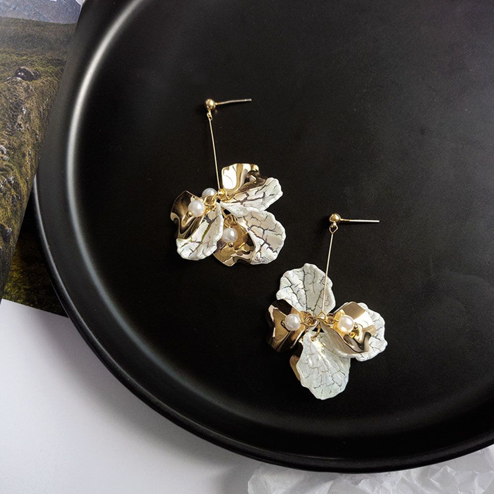 Fashion Accessories Korean Petals Flower Dangle Earrings Jewelry Drop Earrings Stud Earrings