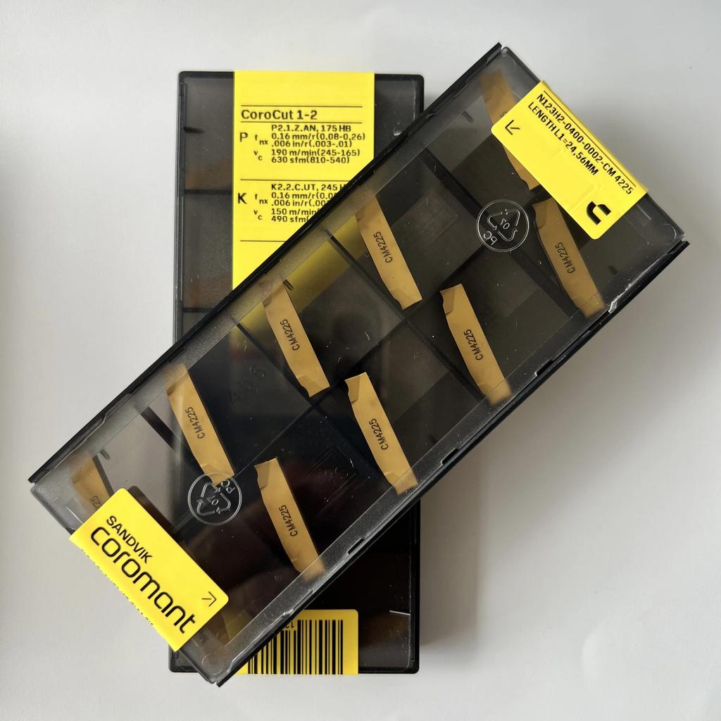 Sandvik / N123H2-0400-0002-CM 4225 / Industrial Indexable Carbide Inserts 10 Pcs