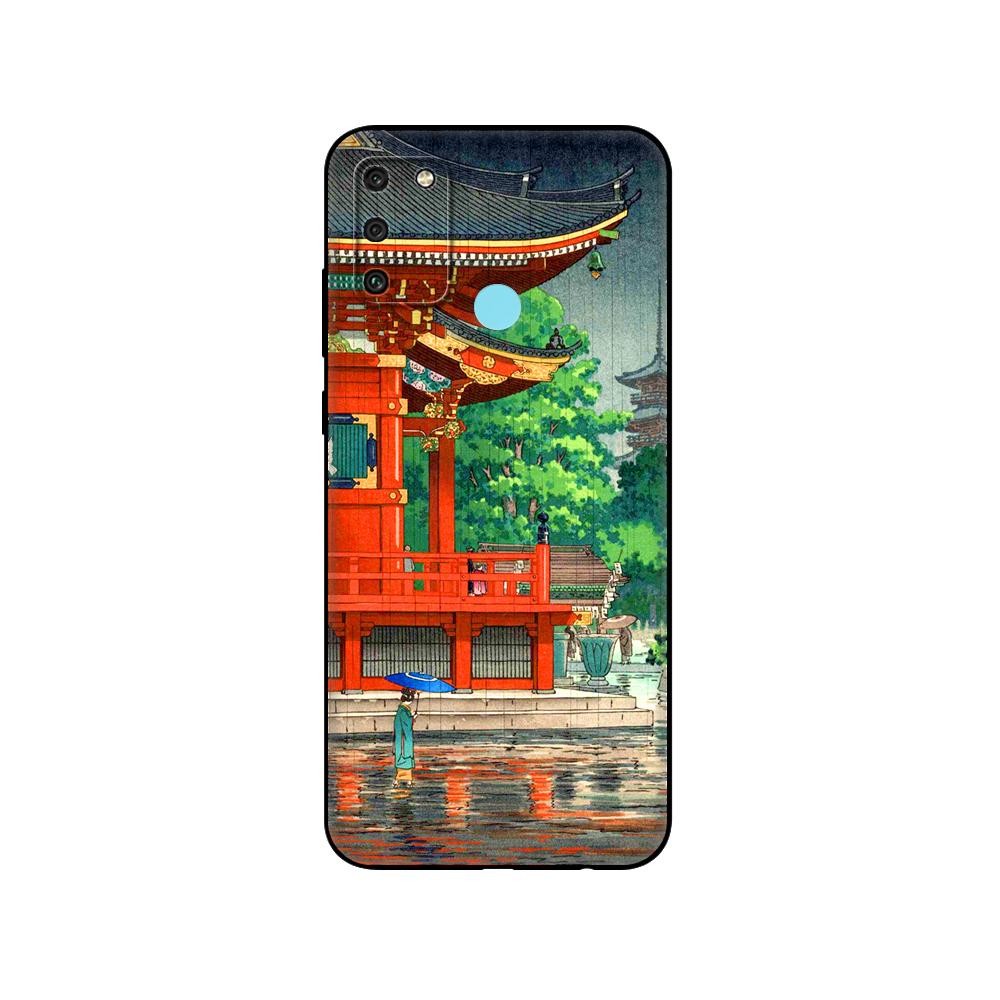 Black Tpu Case For Huawei Honor 8a Prime 8s Prime 9 Lite Honor 9A 9C 9X Premium 9x Pro 9S Case Cover Japanese Style Art