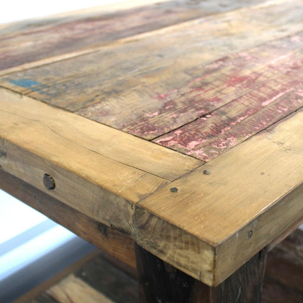 Recycled Teak Wood Dining Table 1.8m 6-8 Seater