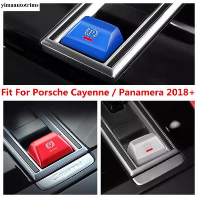 Car Electronic Hand Brake P Button Parking Sequin Decoration Cover Trim Accessories For Porsche Cayenne / Panamera 2018 -