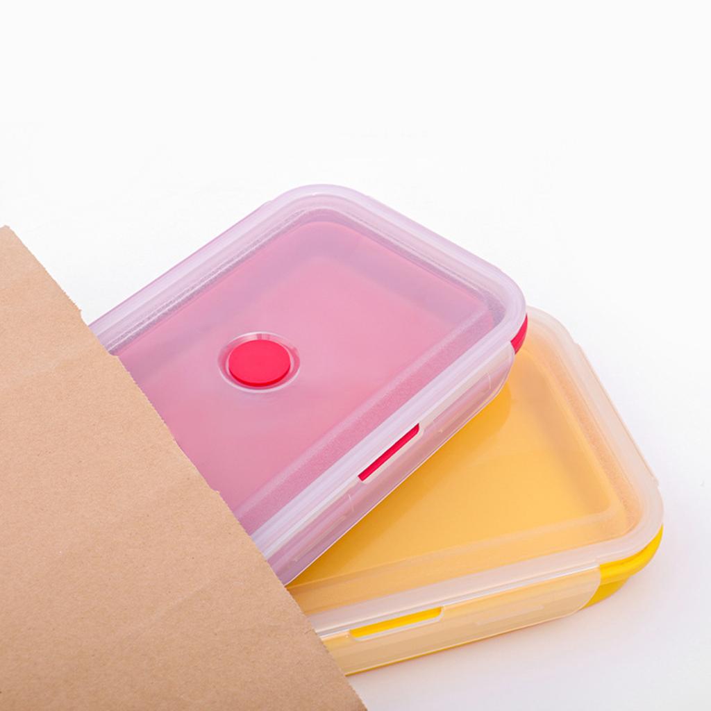 Silicone Folding Bento Box Collapsible Portable Lunch Box for Food Dinnerware Food Container Bowl Lunchbox Tableware