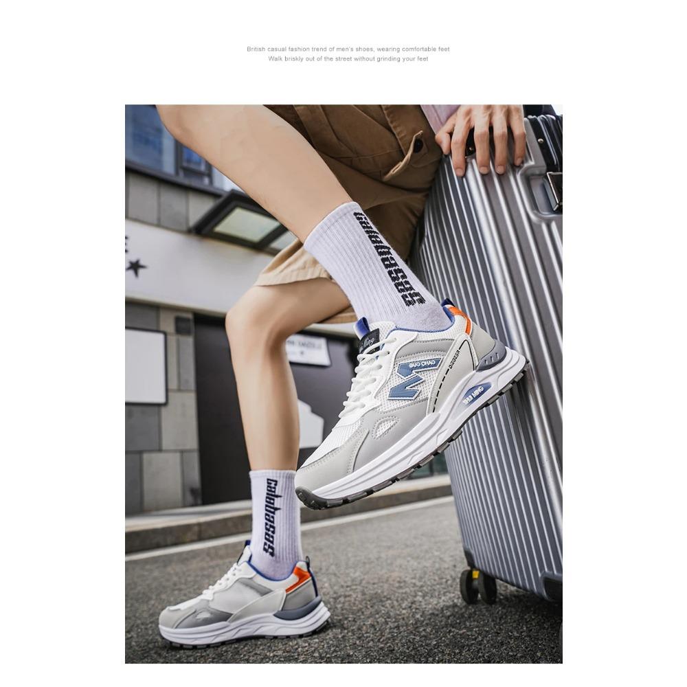 Men's casual sports shoes summer breathable light soft sole non slip outdoor running shoe fashion classics student mesh sneakers