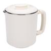 Portable Electric Kettle White 600ml Stainless Steel Interior Insulated Hot Water Kettle for Tea Coffee