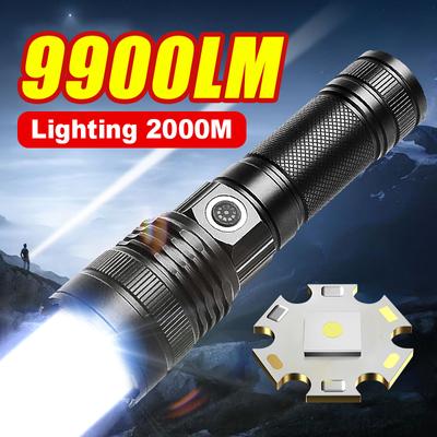 2000M Εξαιρετικά Ισχυρός Φακός LED Υψηλής Ισχύος Λευκός Φακός Λέιζερ Ενσωματωμένη Μπαταρία Υπερ Φωτεινοί Φακοί Επαναφορτιζόμενοι Φανοί