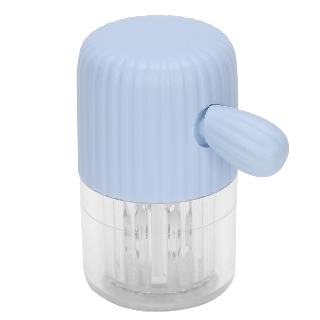 Laveur de Lentilles de Contact Portable Nettoyeur de Lentilles Manuel Étui Rotation Mignon Appareil de Nettoyage Bleu