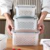 Fridge Storage Box Refrigerator Fresh Vegetable Fruit Boxes Drain Basket Storage Containers with Lid Kitchen Tools Organizer