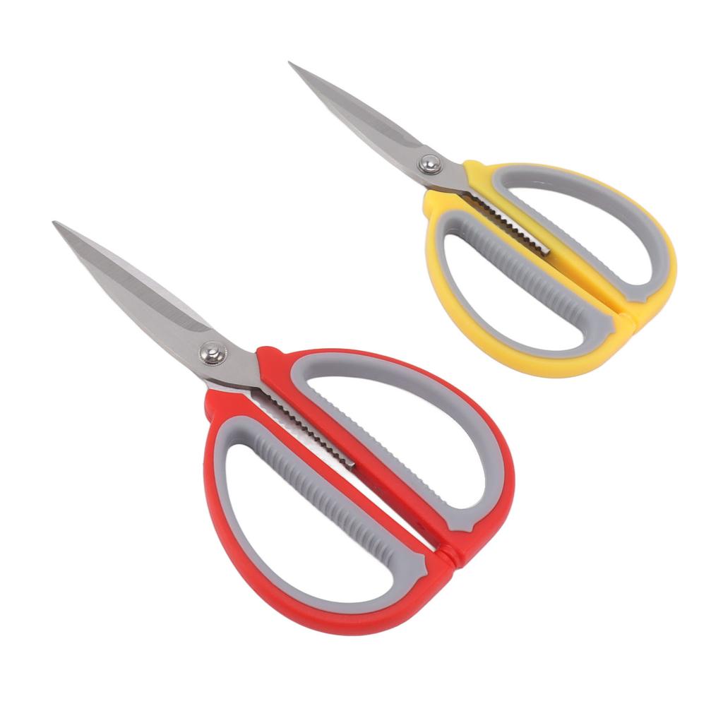 2Pcs Kitchen Scissors Stainless Steel Blade Serrated Edges Heavy Duty Meat Scissors Poultry Shears