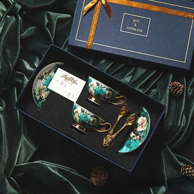 Coffee Cup Small Exquisite European Style, Luxurious Afternoon Tea Set, Elegant Bone China Cup Set with High Aesthetic Value