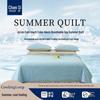 CHANSI Cool-Touch Color-Blocked Breathable Soy Fiber Summer Quilt