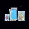 50 Stück schillernde Zip-Lock-Beutel Beutel Kosmetik Plastik Laser Holografisch Make-up Aufbewahrungsbeutel Hologramm Reißverschlussbeutel Geschenkverpackung
