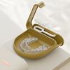 Pull-out Retainer Case 2 Compartments Portable Invisible Brace Storage Box Mouth Guard Denture Orthopedic Dental Aligner Container Holder