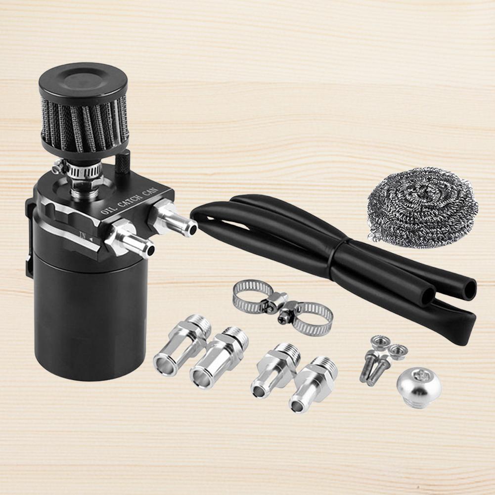 Oil Dipstick Hole Breathable Kettle with Breather Filter Universal Fuel Tank 300ml Tank Separator Aluminum Alloy