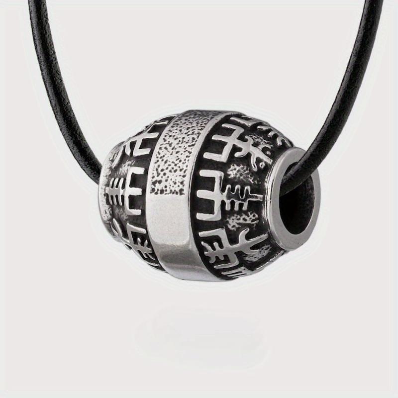 Viking Necklace Vegvisir - Icelandic Magical Stave Pendant - Norse Runic Compass Pendant - Viking Jewelry Gift Men Women