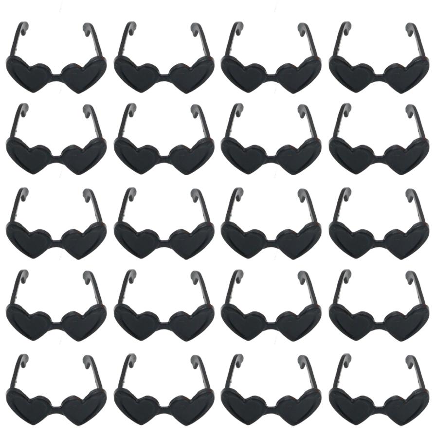 

20pcs 2.9cm Plastic Miniature Doll Sunglasses Dollhouse Accessories Dolls House Decor Creative Miniature Decorations